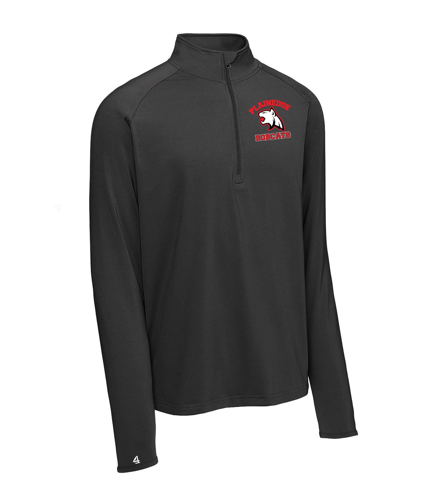 Plainedge Bobcats Men's 1/4 zip long sleeve embroidered