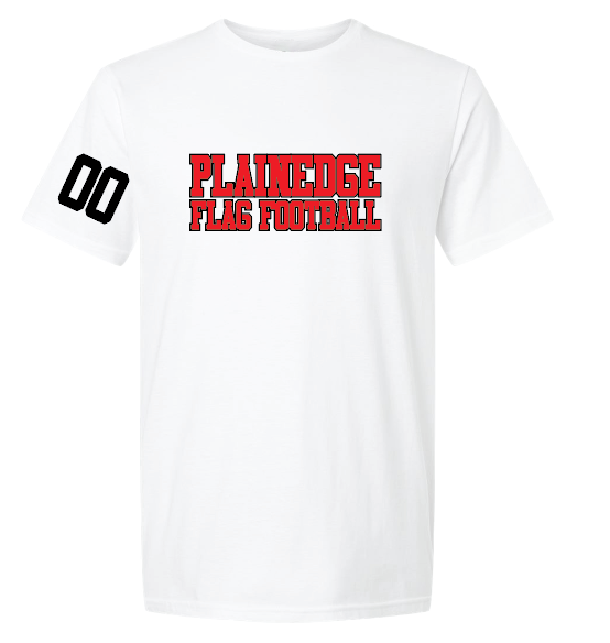 PLAINEDGE FLAG FOOTBALL Champs White Tee