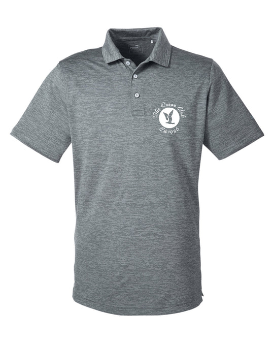 The Ocean Club Embroidered Puma Golf Men's Icon Heather Polo