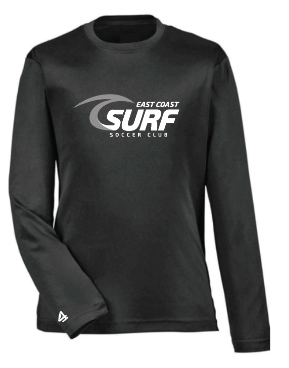East Coast Surf Soccer Club Logo Long Performance sleeve T-shirt
