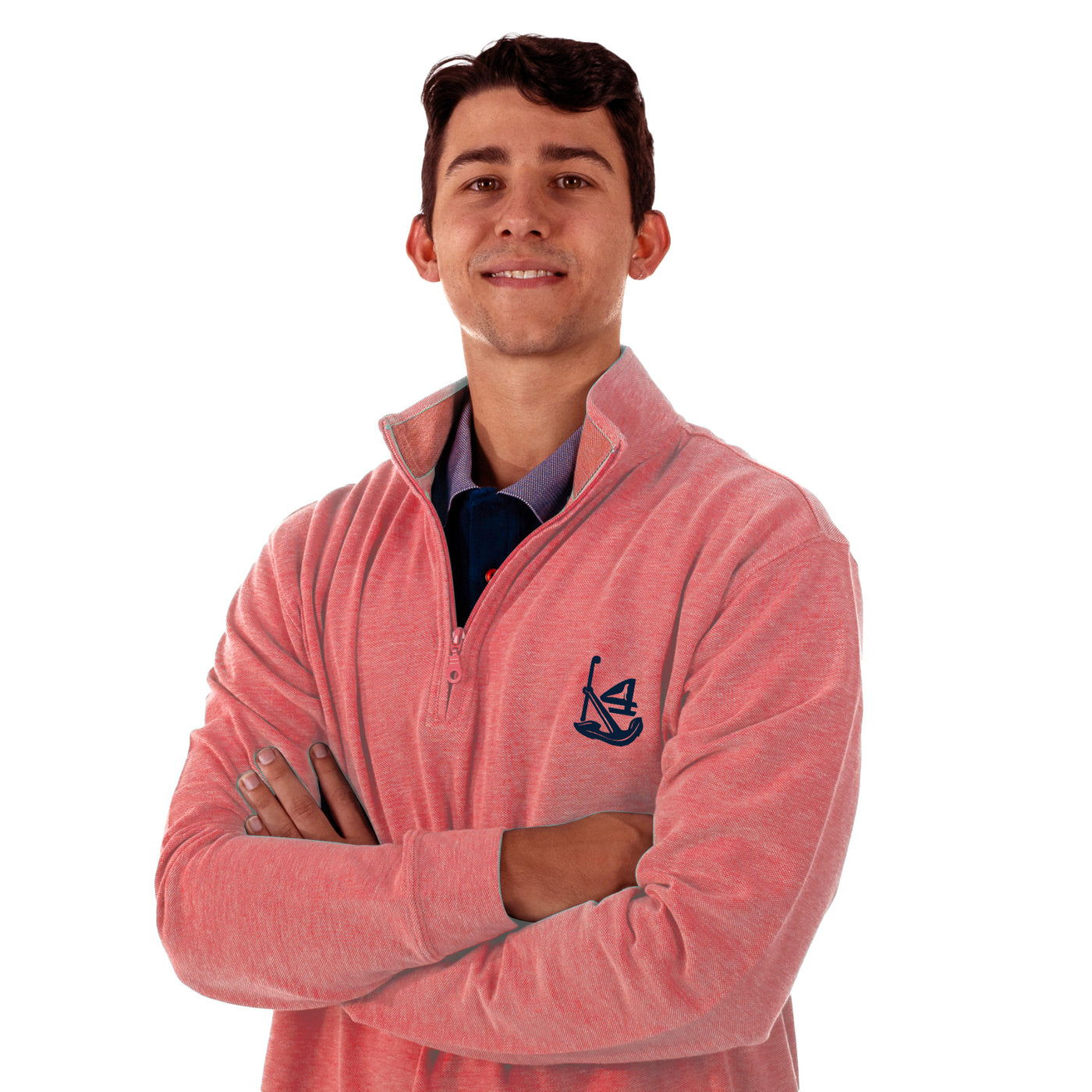 Camp Anchor 1/4 Zip - Pink