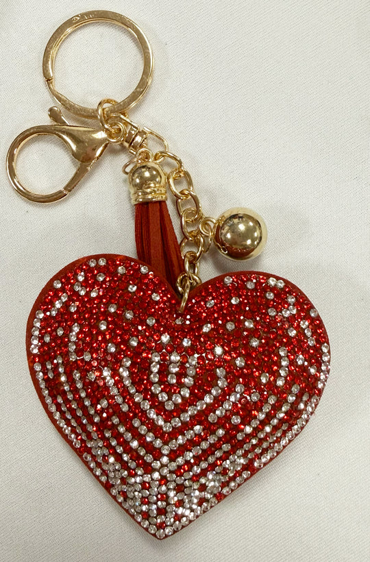 SSHS Red and Blue Team HEART AND DIAMONDS keychain