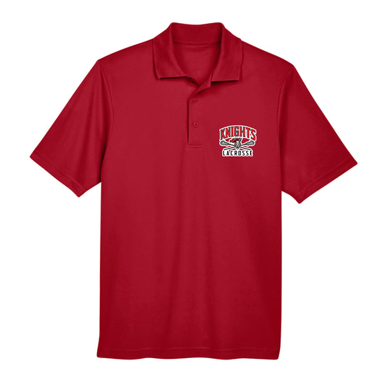 FLORAL PARK WOMENS LACROSSE Embroidered Mens Performance Piqué Polo