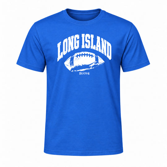 LONG ISLAND NY MAP FOOTBALL GRAPHIC TEE