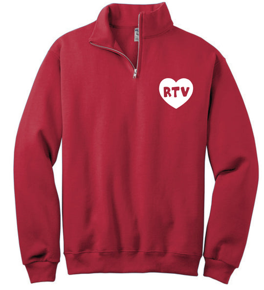 SSHS Red and Blue Heart 1/4 zip