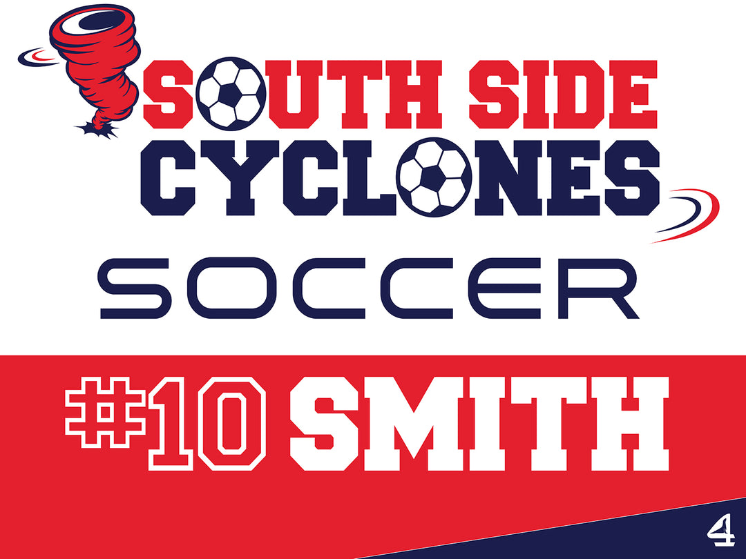 SSHS Cyclones Soccer CUSTOMIZED Lawn Sign