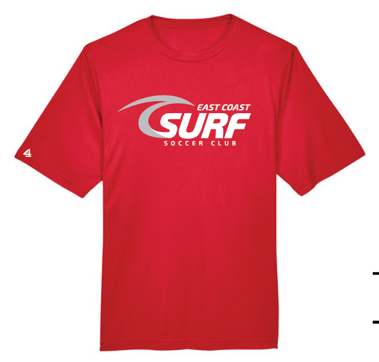 East Coast Surf Soccer Club Logo Performance Short sleeve T-shirt