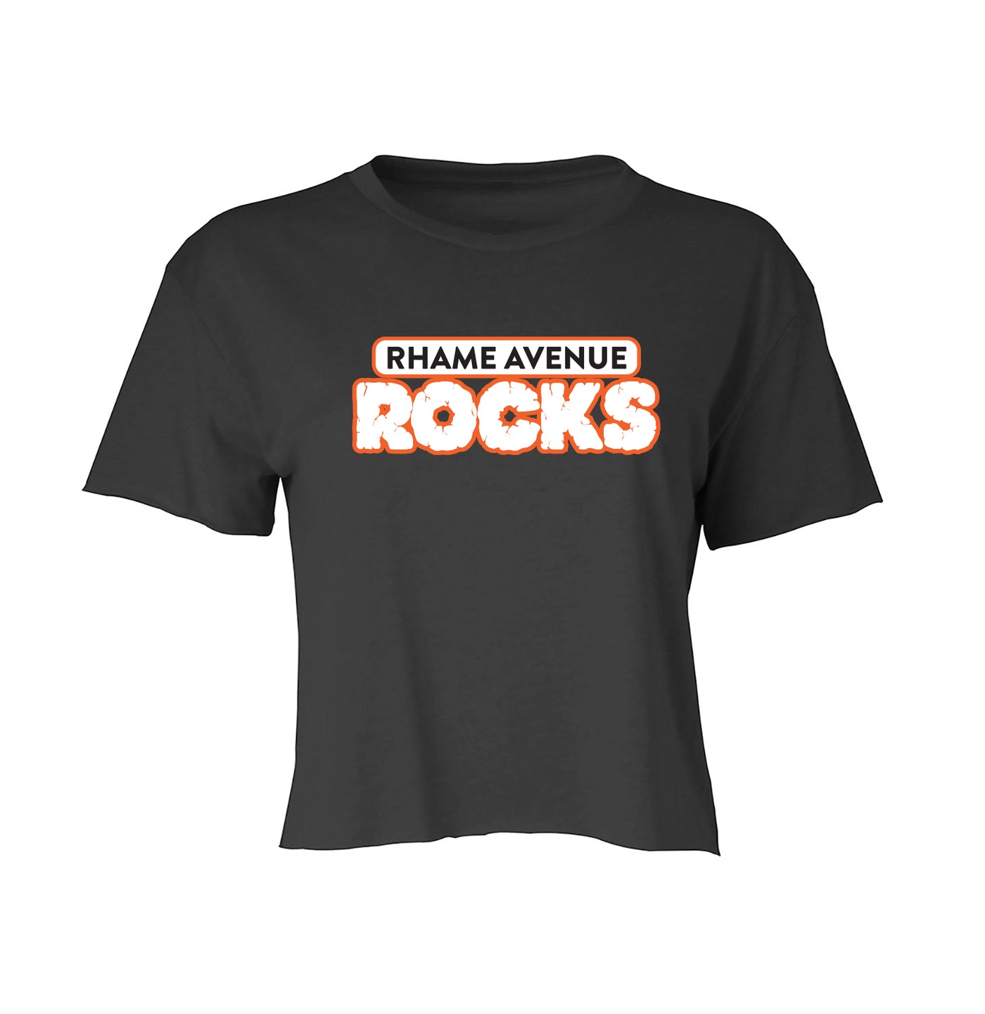 Rhame Ave Rocks Cropped Cotton Tee