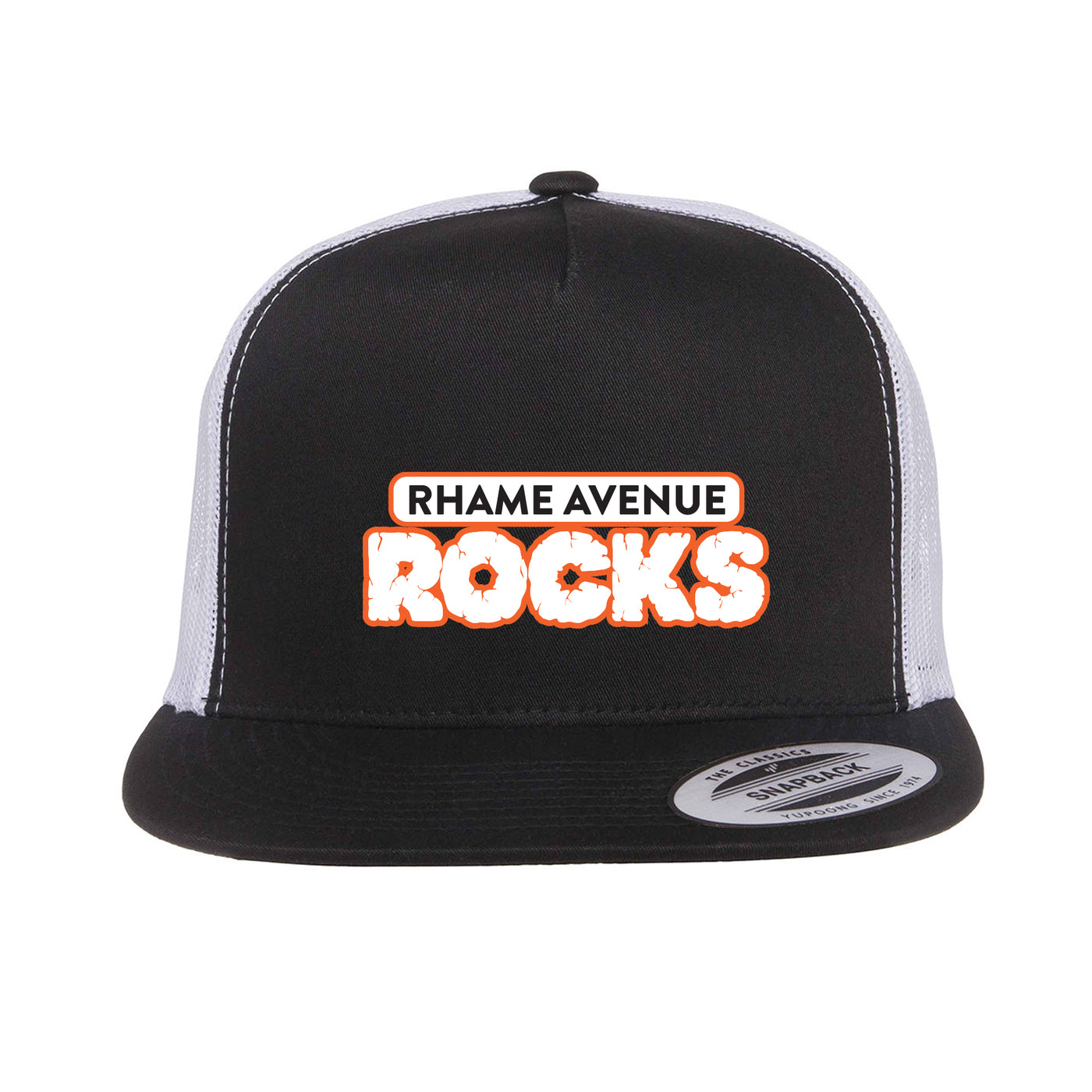 Rhame Ave Rocks Embroidered Trucker Hat