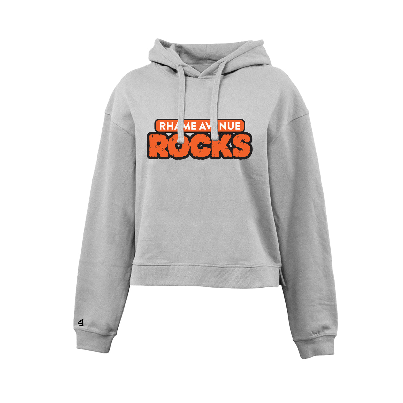 Rhame Ave Rocks Cropped Fleece Hoodie