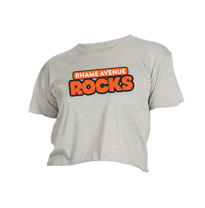 Rhame Ave Rocks Cropped Cotton Tee