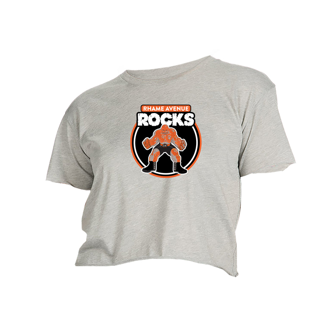 Rhame Ave Rocks Cropped Cotton Tee
