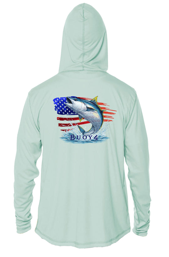Buoy 4 Star Stripes and Tuna sublimated UPF 50+ Hoodie