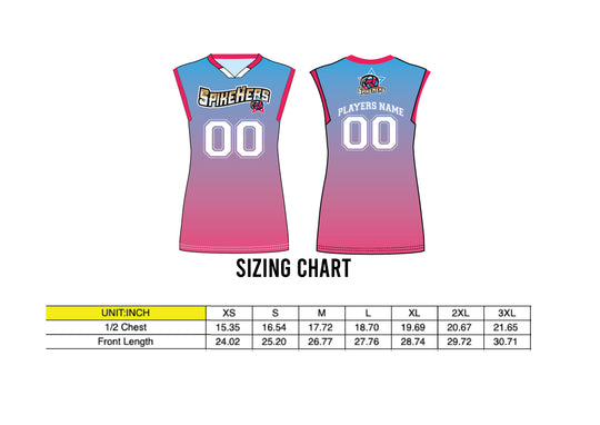 Spikehers Volleyball TEAM 13-14 Uniform