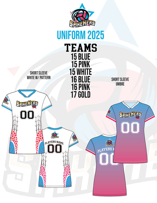 Spikehers Volleyball 15- 17 Uniform (Only Jerseys)