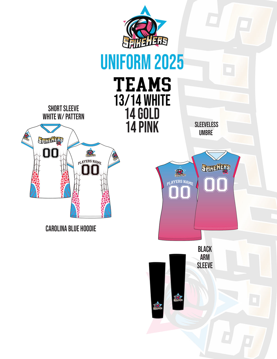 Spikehers Volleyball TEAM 13-14 Uniform (only jerseys)