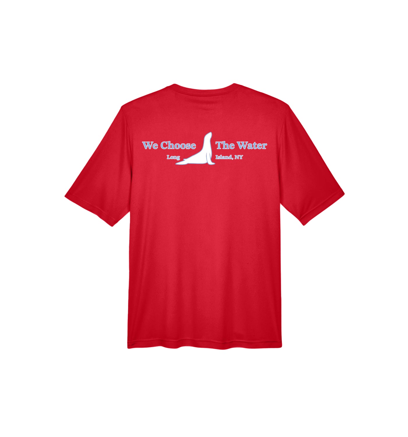 Adult Red "We Choose The Water" Long Island - Short Sleeve