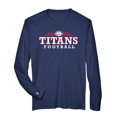 Titans Gameday Long Sleeve Moisture Wicking Performance T Shirt Youth & Adult Size