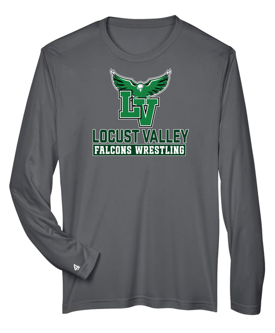 Locust Valley Falcons Wrestling Long Sleeve Performance T-shirt