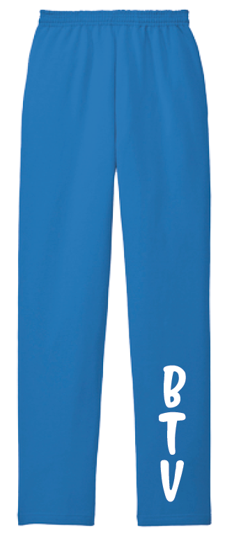 SSHS Red and Blue Open Bottom Sweatpants Blue Team