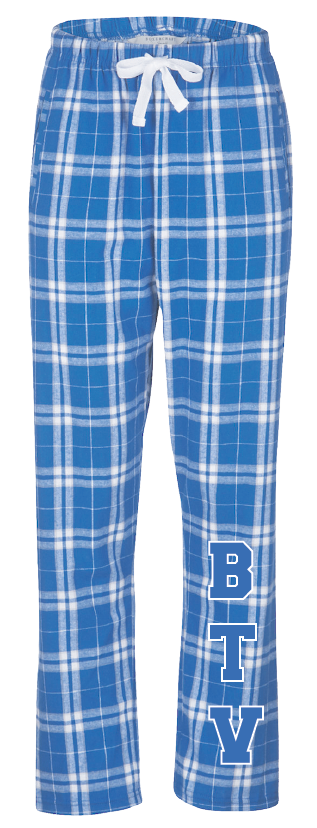 SSHS Red and Blue Plaid Pajama Pants Blue Team