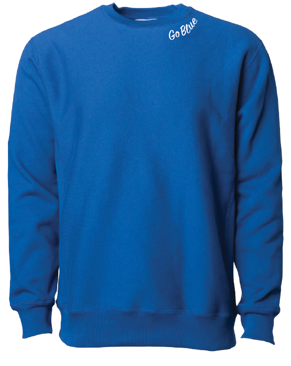 SSHS Red and Blue Go Blue Crewneck Sweatshirt