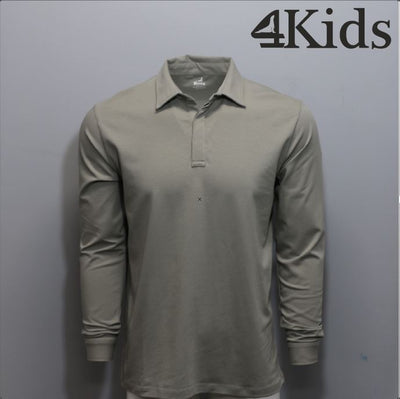 Youth Button Cuff Long Sleeve Polo