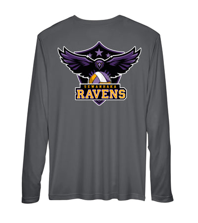 Sewanhaka Ravens Volleyball Performance Long-sleeve T-shirt