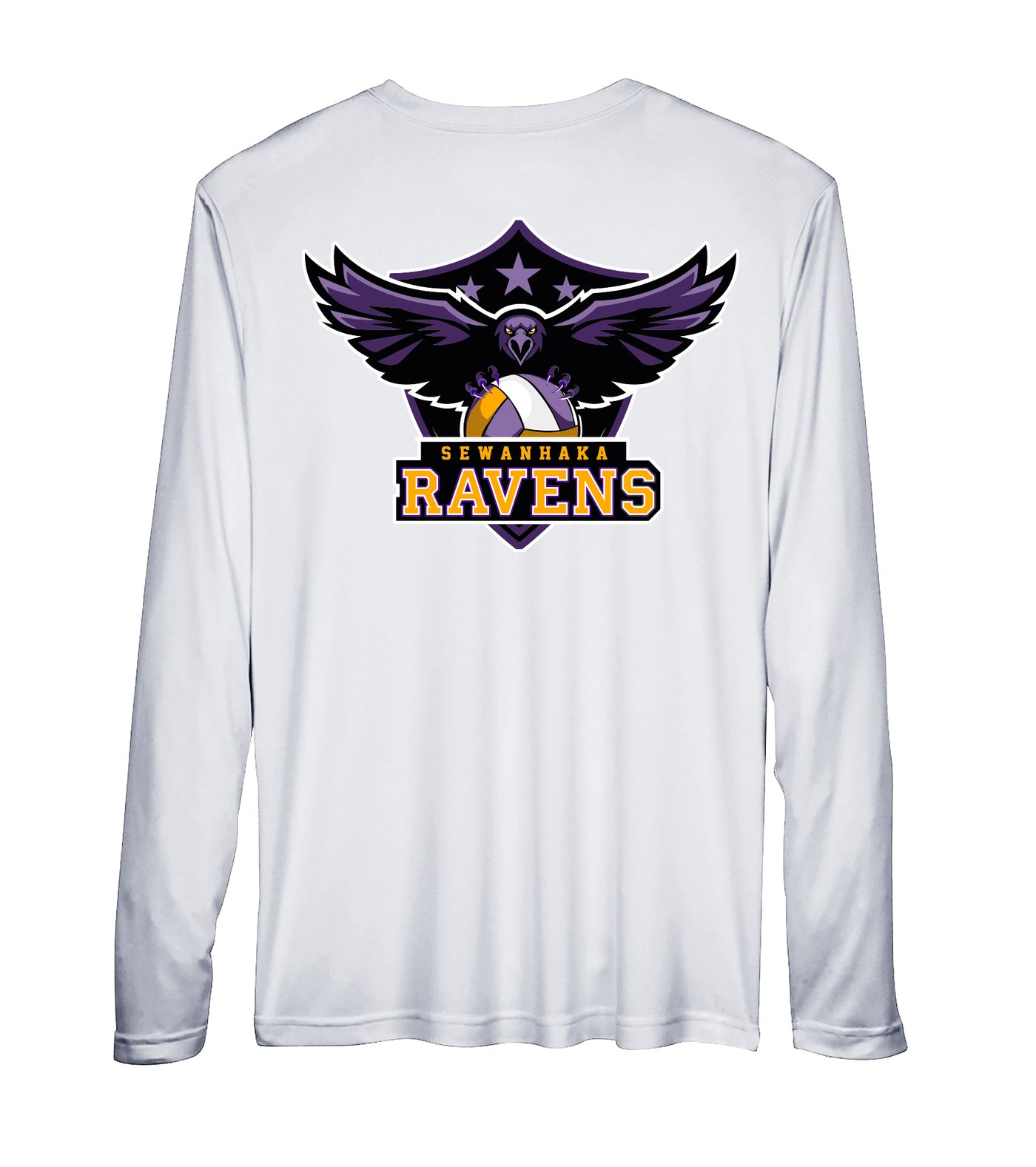 Sewanhaka Ravens Volleyball Performance Long-sleeve T-shirt