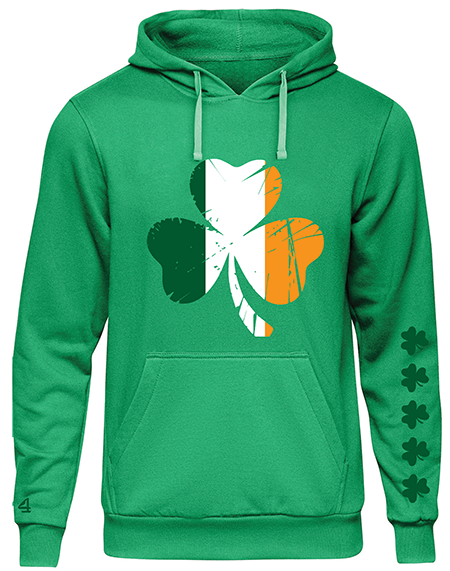 Buoy 4 Lucky Shamrock Sleeve Hoodie