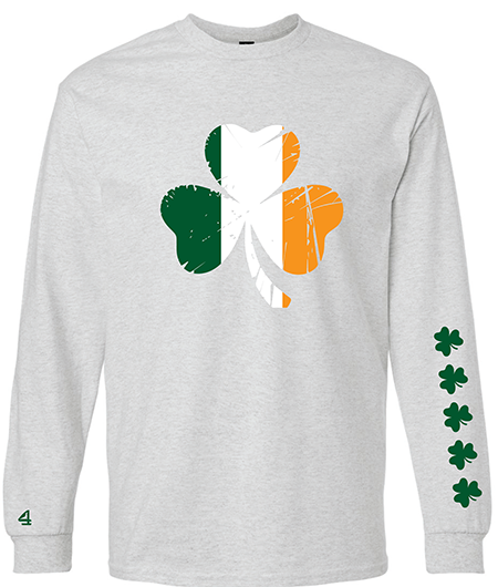 Buoy 4 Lucky Shamrock Sleeve LS Tee
