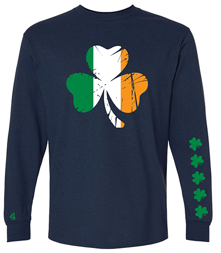 Buoy 4 Lucky Shamrock Sleeve LS Tee