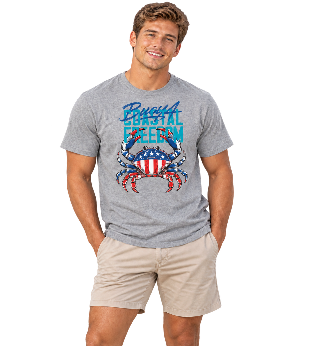 BUOY4 USA BLUE CRAB GRAPHIC TEE
