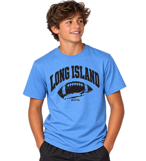 LONG ISLAND NY MAP FOOTBALL GRAPHIC TEE