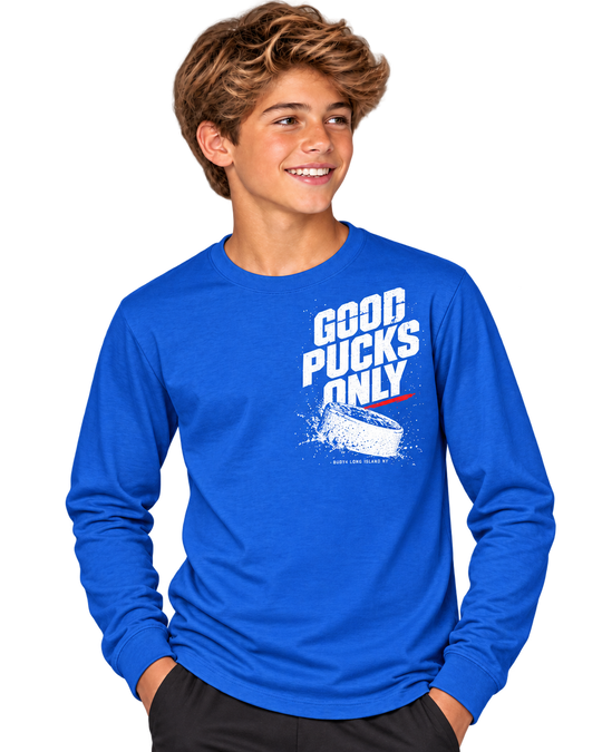 GOOD PUCK ONLY HOCKEY LONG SLEEVE GRAPHIC TEE