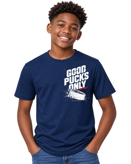 GOOD PUCKS ONLY HOCKEY GRAPHIC TEE