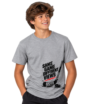 SAME GAME DIFFERENT VIEW HOCKEY GRAPHIC TEE