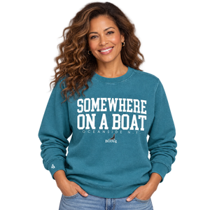 Buoy4 somewhere on a boat Vintage Crewneck