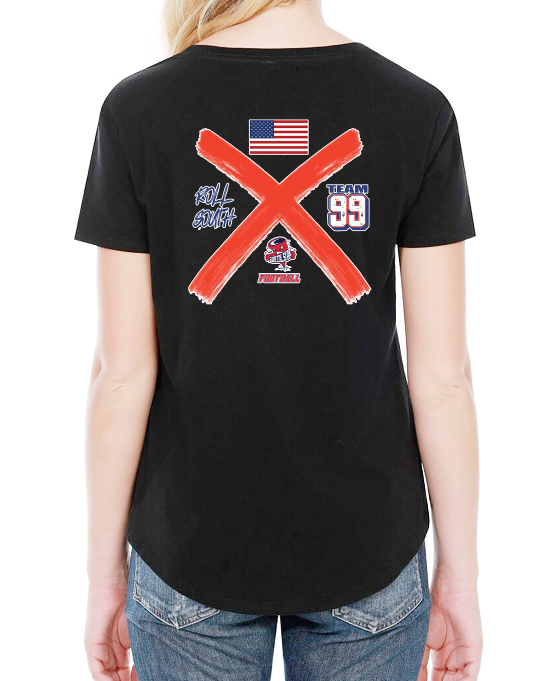 South Side High School Football Women's Boxy High Low Shirt