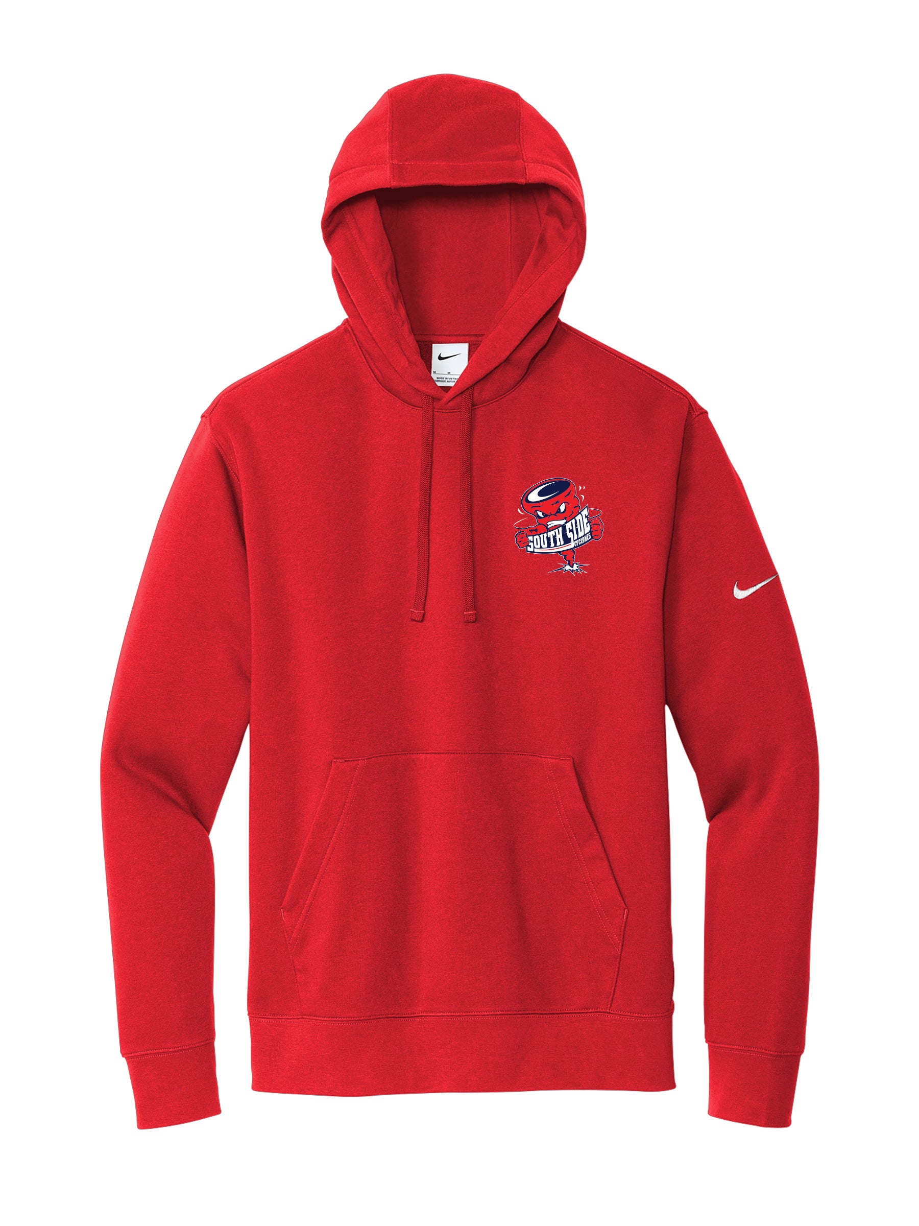 red nike football hoodie