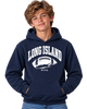 LONG ISLAND NY MAP FOOTBALL HOODIE