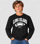 LONG ISLAND NY MAP FOOTBALL LONG SLEEVE GRAPHIC TEE