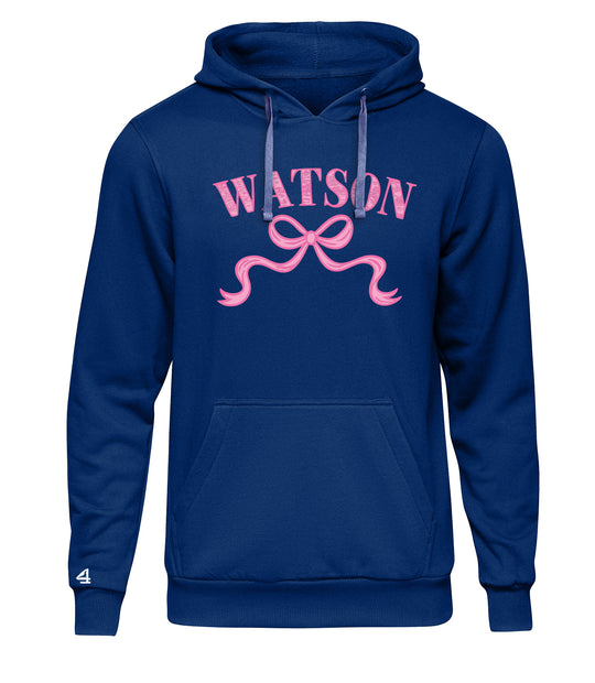 WATSON ELEMENTARY WILDCATS pink Bow Hoodie