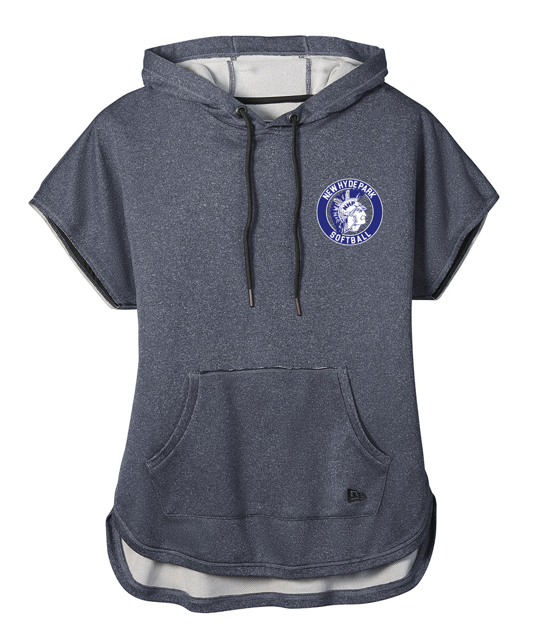 New Hyde Park Softball Diamond Women's New Era Tri-Blend Short Sleeve Hoodie