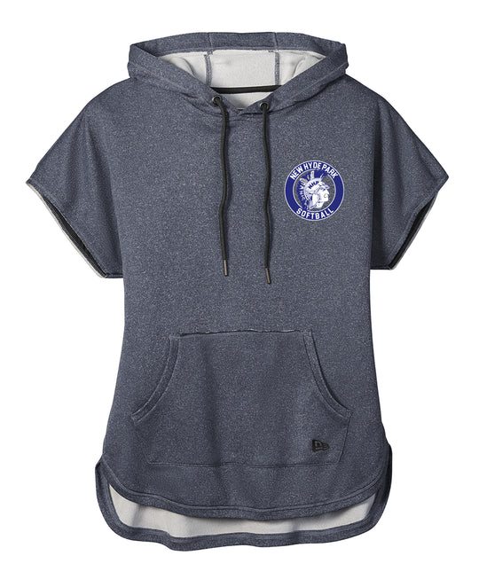 New Hyde Park Softball Diamond Women's New Era Tri-Blend Short Sleeve Hoodie