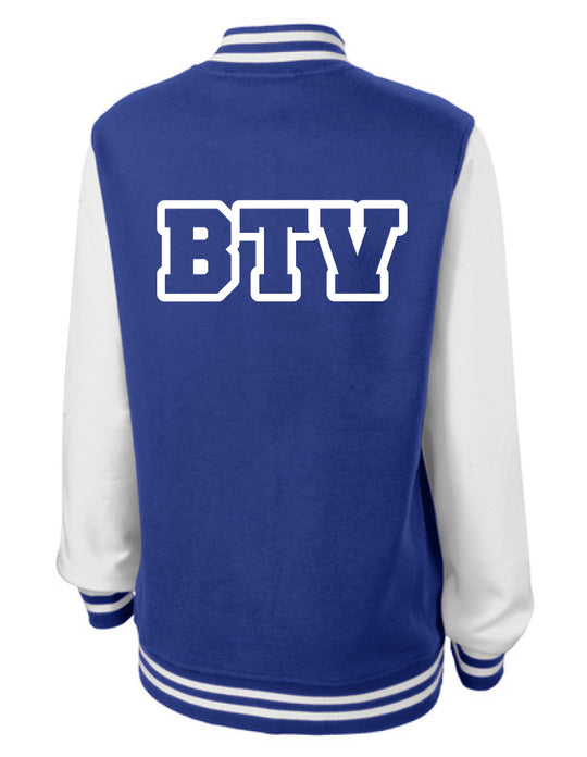 SSHS Red and Blue Printed Ladies Fleece Varsity Jacket