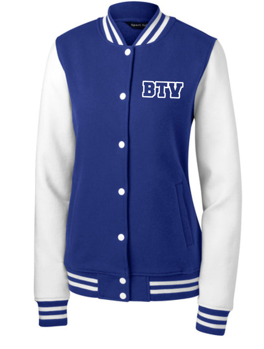SSHS Red and Blue Printed Ladies Fleece Varsity Jacket