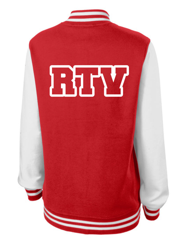 SSHS Red and Blue Printed Ladies Fleece Varsity Jacket