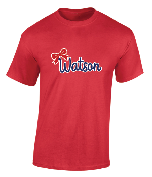 WATSON ELEMENTARY WILDCATS Bow T-shirt