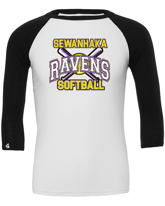 Sewanhaka Softball 3/4-Sleeve Baseball Jersey